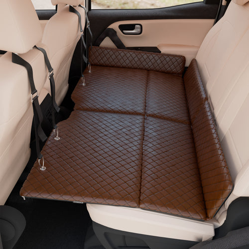 AIRBRACE Fabric Foldable Car Bed With Wooden Base (Non-Inflatable Type)